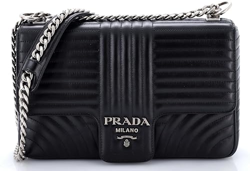 Pre-Loved Chain Flap Shoulder Bag Large, Black