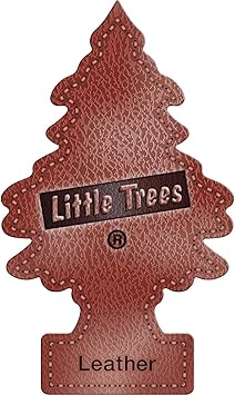 LITTLE TREES Car Air Freshener | Hanging Paper Tree for Home or Car | Leather | 24 Pack