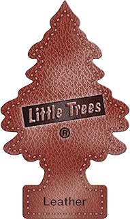 LITTLE TREES Car Air Freshener | Hanging Paper Tree for Home or Car | Leather