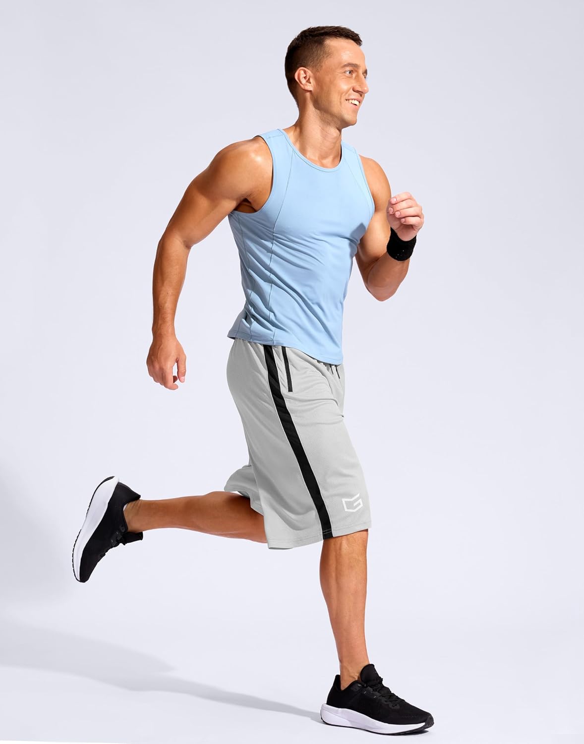 G Gradual Men's 11" Long Basketball Shorts with Zipper Pockets Drawstring Mesh Lightweight Gym Athletic Shorts for Men - Image 6