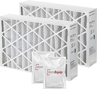 Honeywell 16x25x4 Furnace Filters, FC100A1029 Filter Replacement, Merv 11 Filter Media with Homequip Disposal Bag (2 Pack)