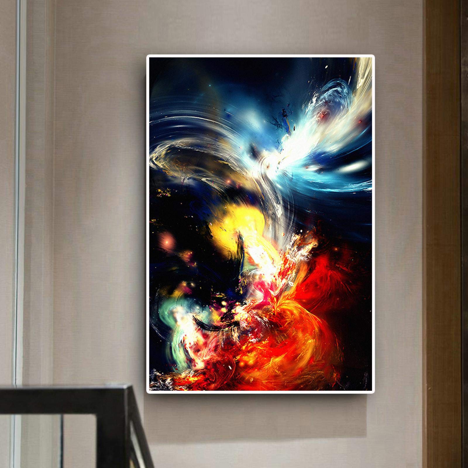 Peinture sur toile grand format pour mur vide salon affiche nuage océan coloré