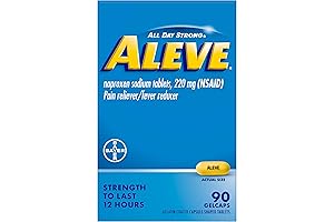 Aleve Pain Reliever & Fever Reducer Gelcaps for Versatile Pain Relief