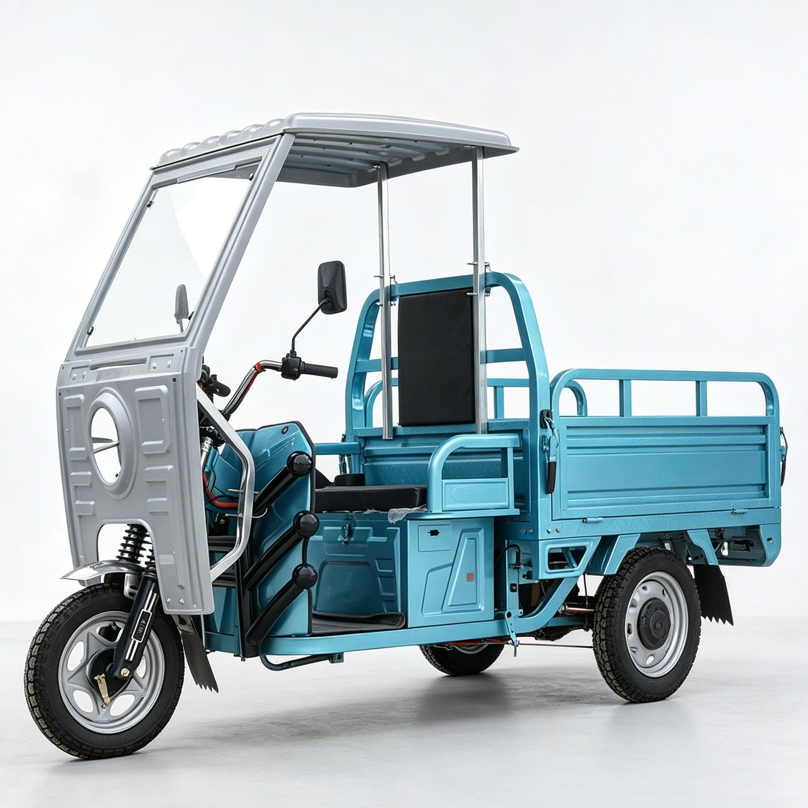 Electric Cargo Tricycle Canopy, Heavy Duty 3 Wheel Cover, Windshield