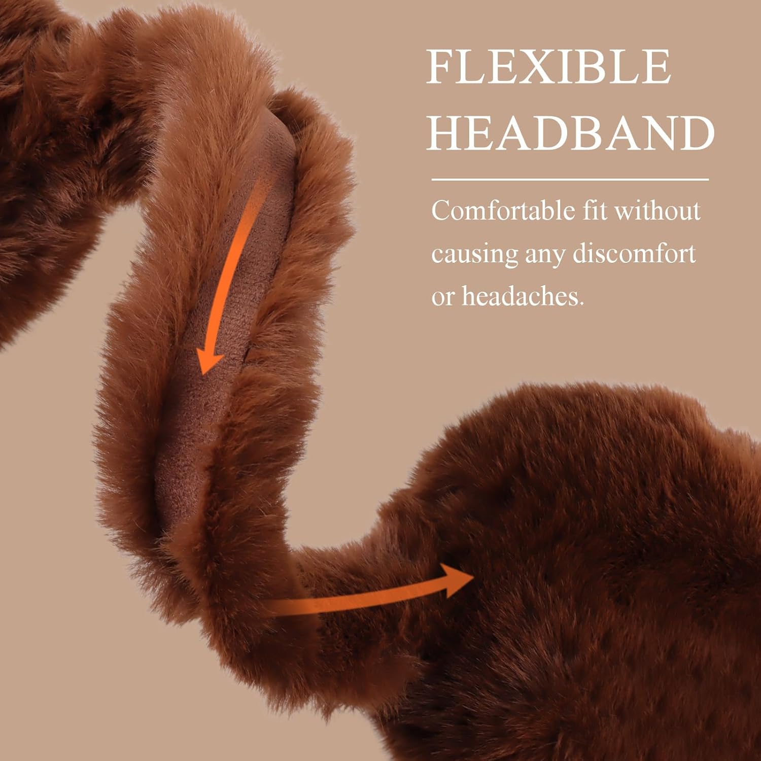 Zsedrut Winter Women Earmuff Foldable Ear Warmer Fluffy Ear Cover Warm Outdoor - Image 3