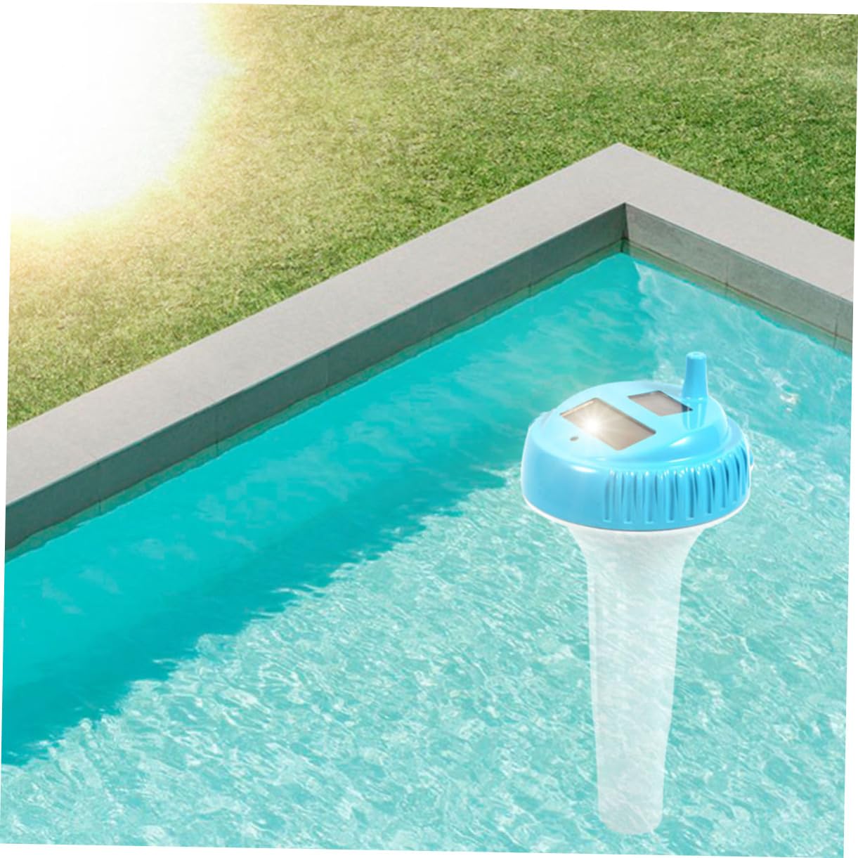 Mipcase Termómetro Piscina Agua Digital Inalámbrico Flotante con Pantalla LCD Fácil Lectura Resistente Agua para Monitorización Temperatura Piscinas y Spas