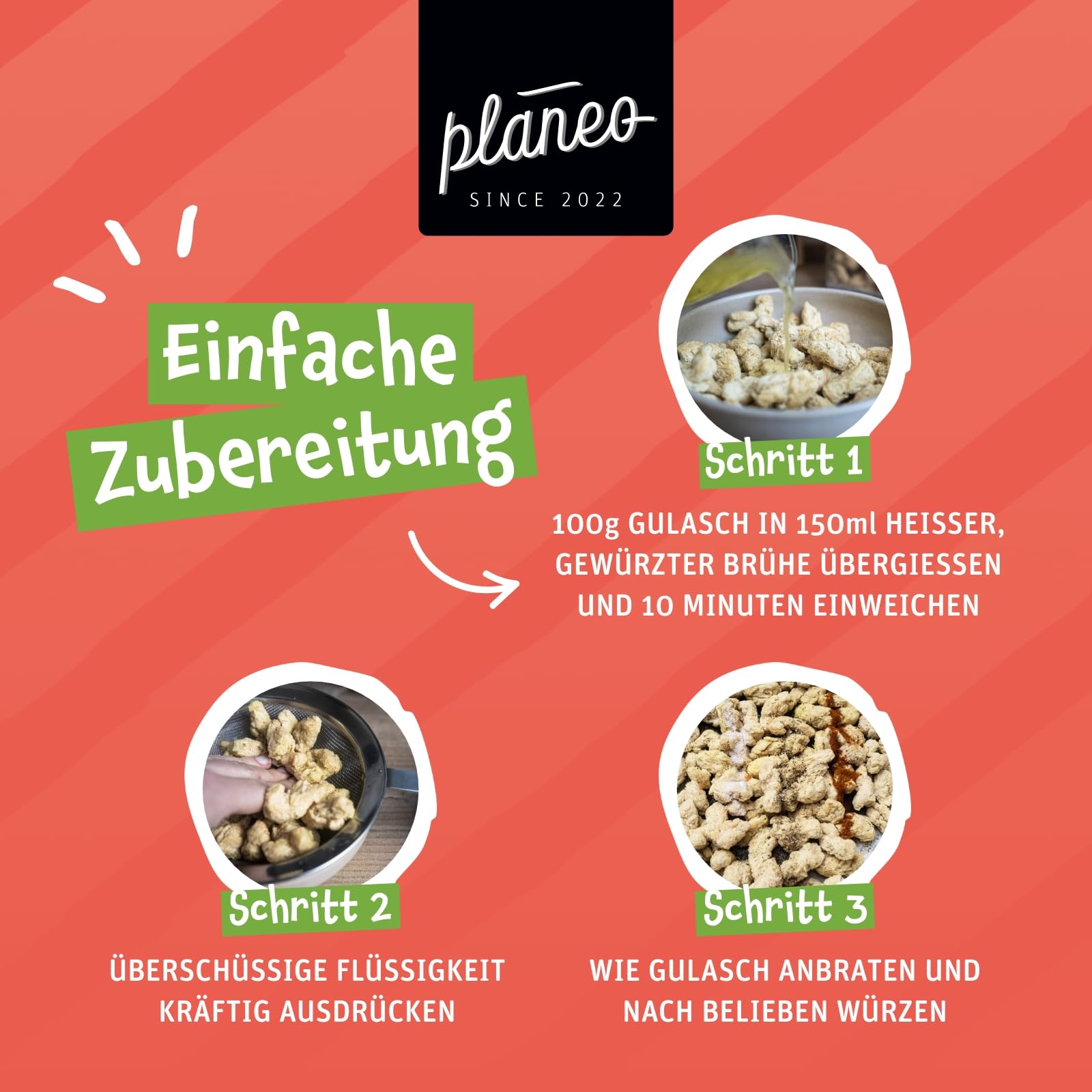 Planeo Soja Gulasch 7kg - Soja aus Österreich - Gentechnikfrei - Perfekt für Gulasch und Herzhaftes - Perfekt für Gastro