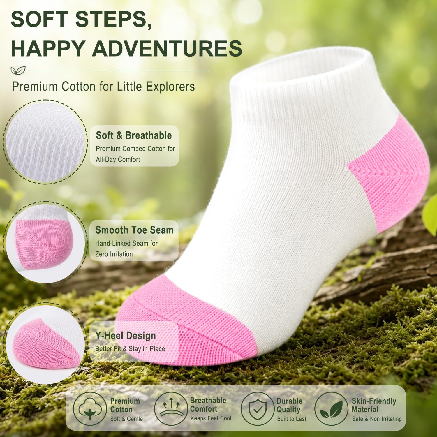 Duufin Girls Socks 20 Pairs Low