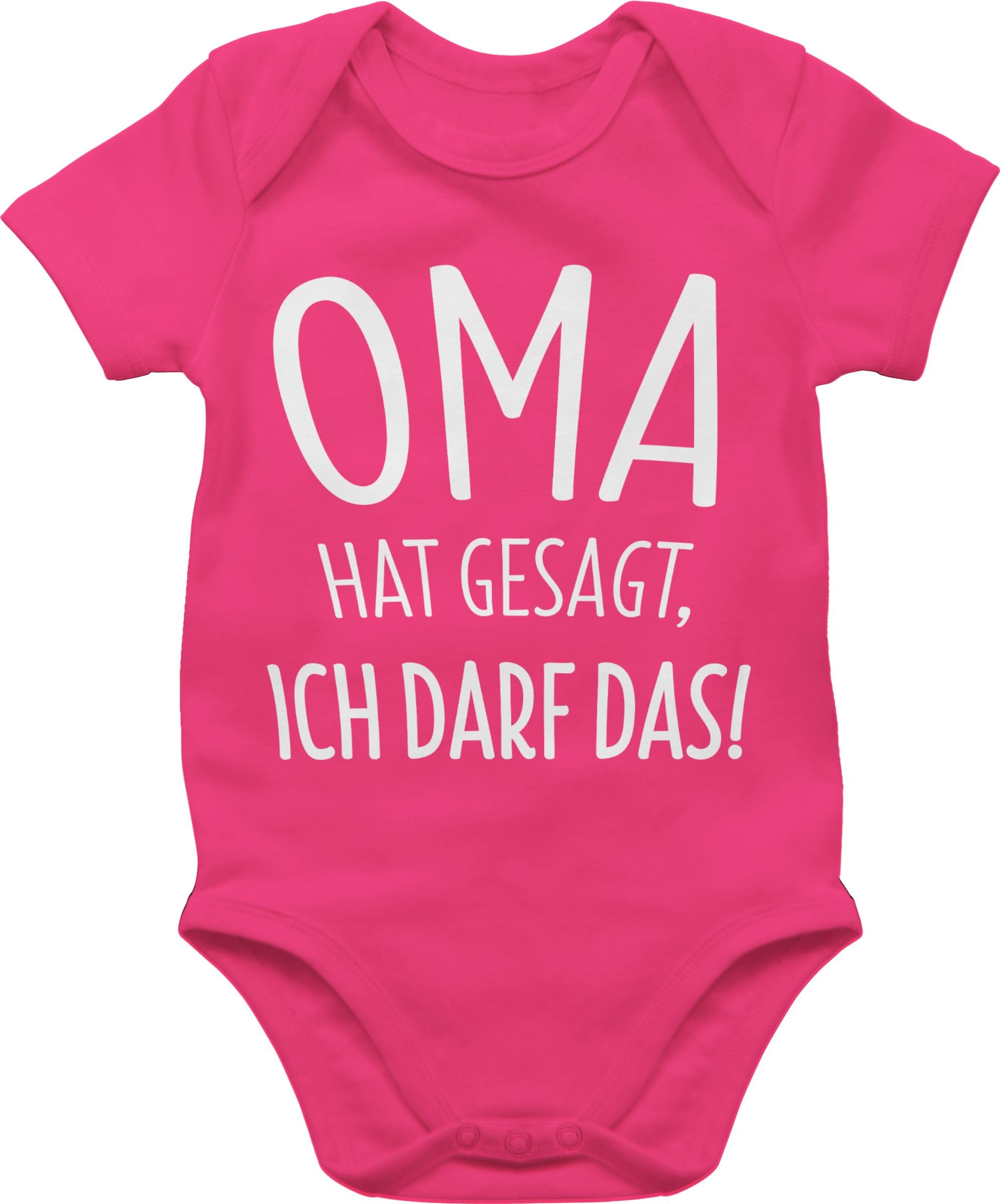 Shirtracer - Baby Body Kurzarm - Sprüche - Oma hat gesagt ich darf das