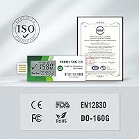 Vista 8 de Freshliance Registrador de Datos de Temperatura con Pantalla LCD, Registrador de Temperatura USB de Un Solo Uso con 30000 Puntos, Informe Automático