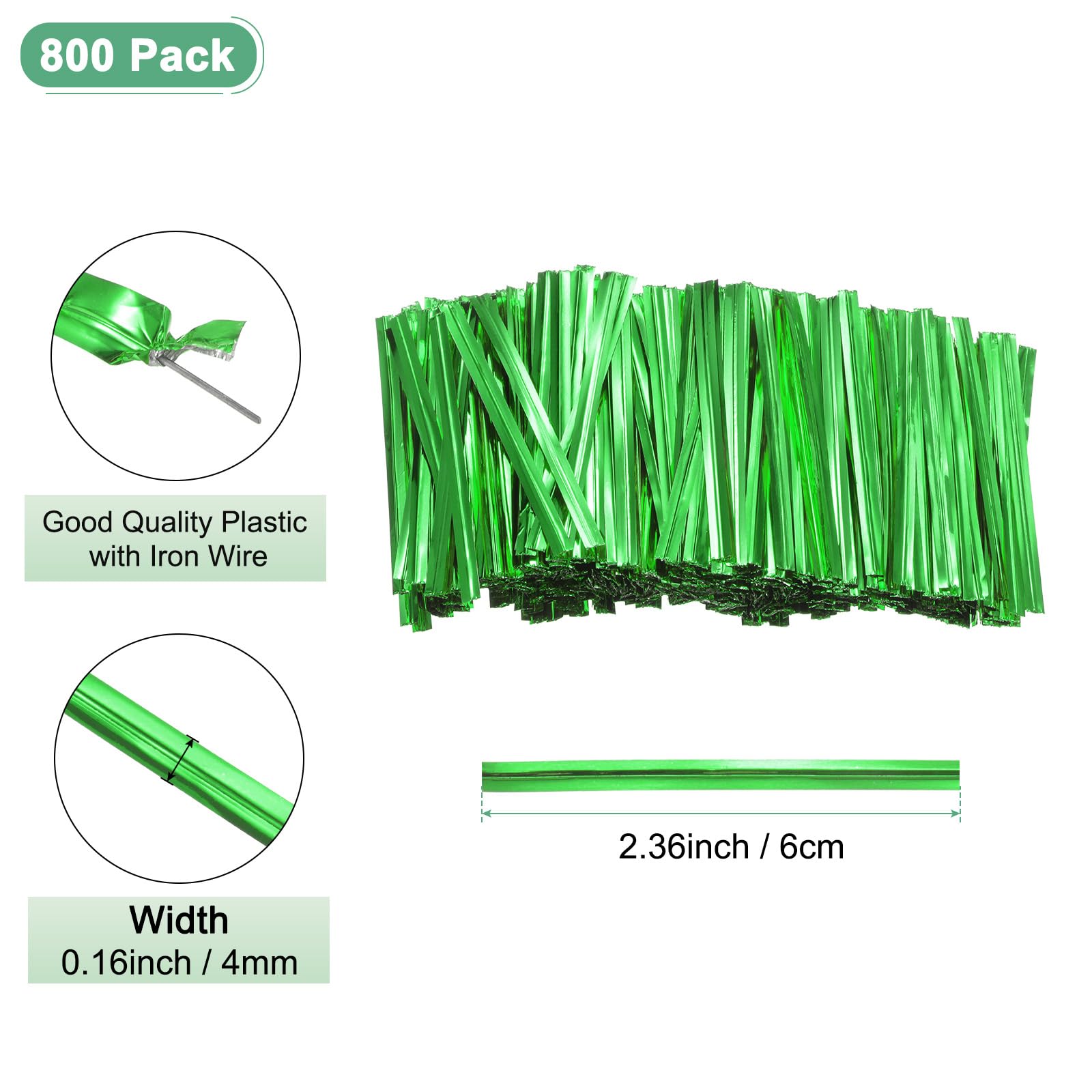 800 Attaches Torsadées Métalliques Noires 12cm - Réutilisables Pour Décoration, Jardin, Emballage