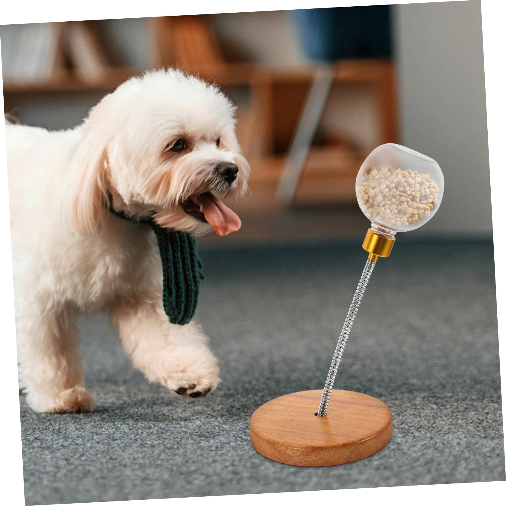 Happyyami Snackball für Hunde aus Kunststoff und Edelstahl mit Futterspender Funktion Interaktives Hundespielzeug für Beschäftigung und Training Großer und Mittlerer Hunde