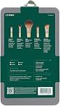 EcoTools Start The Day Beautifully Makeup Brush Kit, 1 Count, 6 Piece Set, 5 Brushes and Storage Case