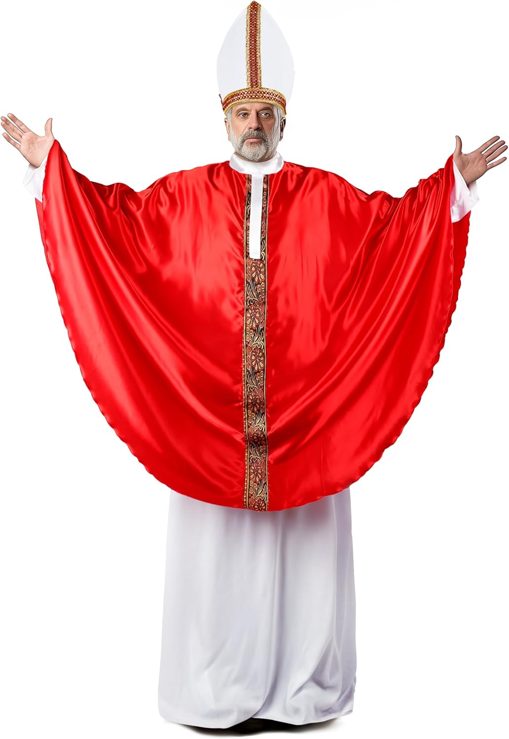 VZQI Pope costume for Men Bishop Costume Pope Hat Adult