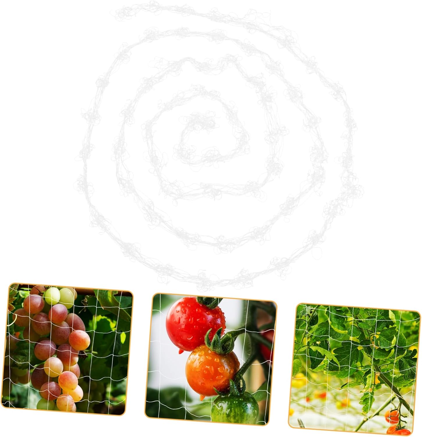 Mikikit 5pcs Garden Trellis Netting for Plants Polyester Climbing Support Net Increases Air Circulation and Sunlight Absorption for Healthy Growth for Vegetables and Flowers