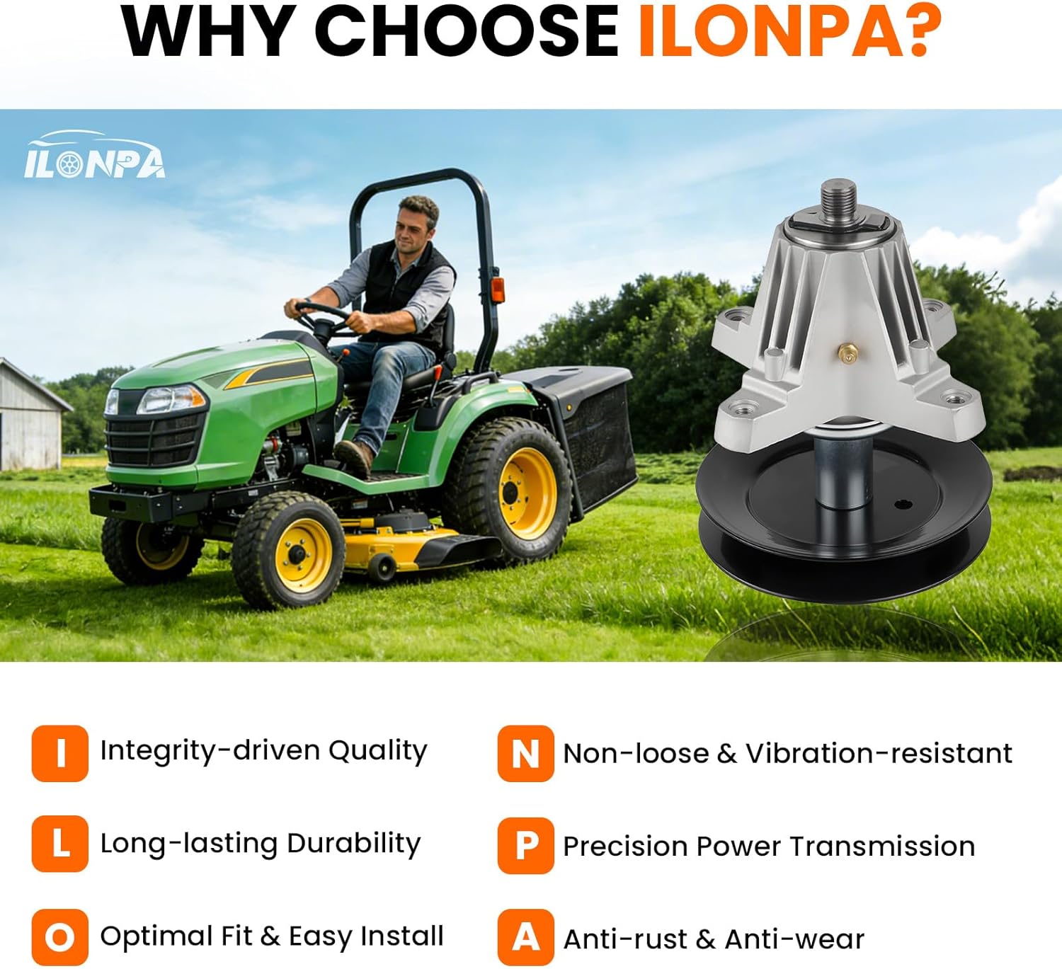 54 inch Deck Rebuild Kit 618-09236 Spindle for Troy-Bilt Mustang Z54 Cub Cadet XT1-ST ZT1-54 ZT2-54 ZTS2-54 for MTD UltimaZT1 for Craftsman Z5800 Z7600 T3200, Replace Spindle 618P09236,Blade 742P05086