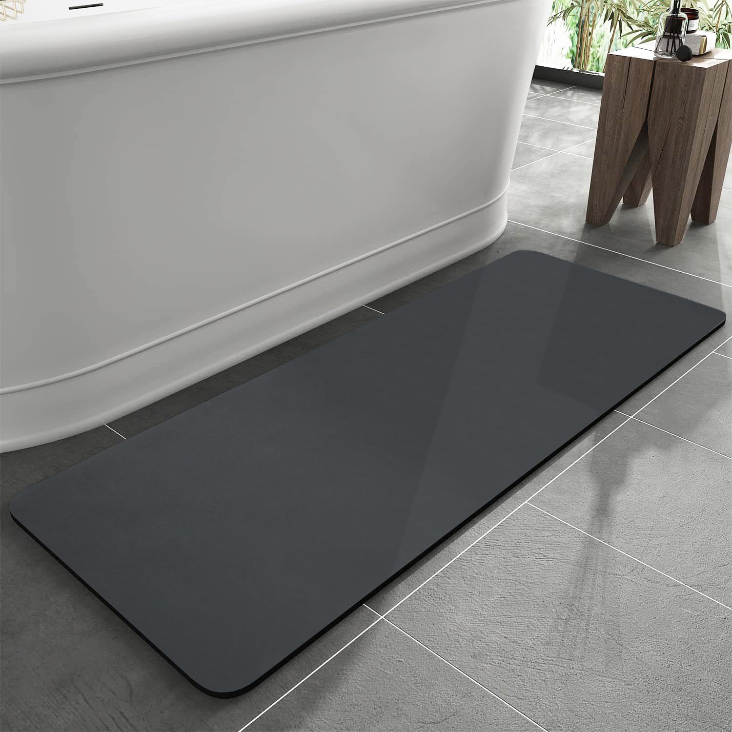 Wonninek Diatomaceous Earth Bath Mat, Extra Large 16"x47" Stone Bath ...