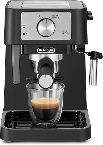 De'Longhi EC260.BK Macchina da Caffè Per Polvere o in Cialde E.S.E., Sistema Latte Manuale, Facile da usare, Serbatoio Estraibile da 1.1 L, Caldaia acciaio inox - 2