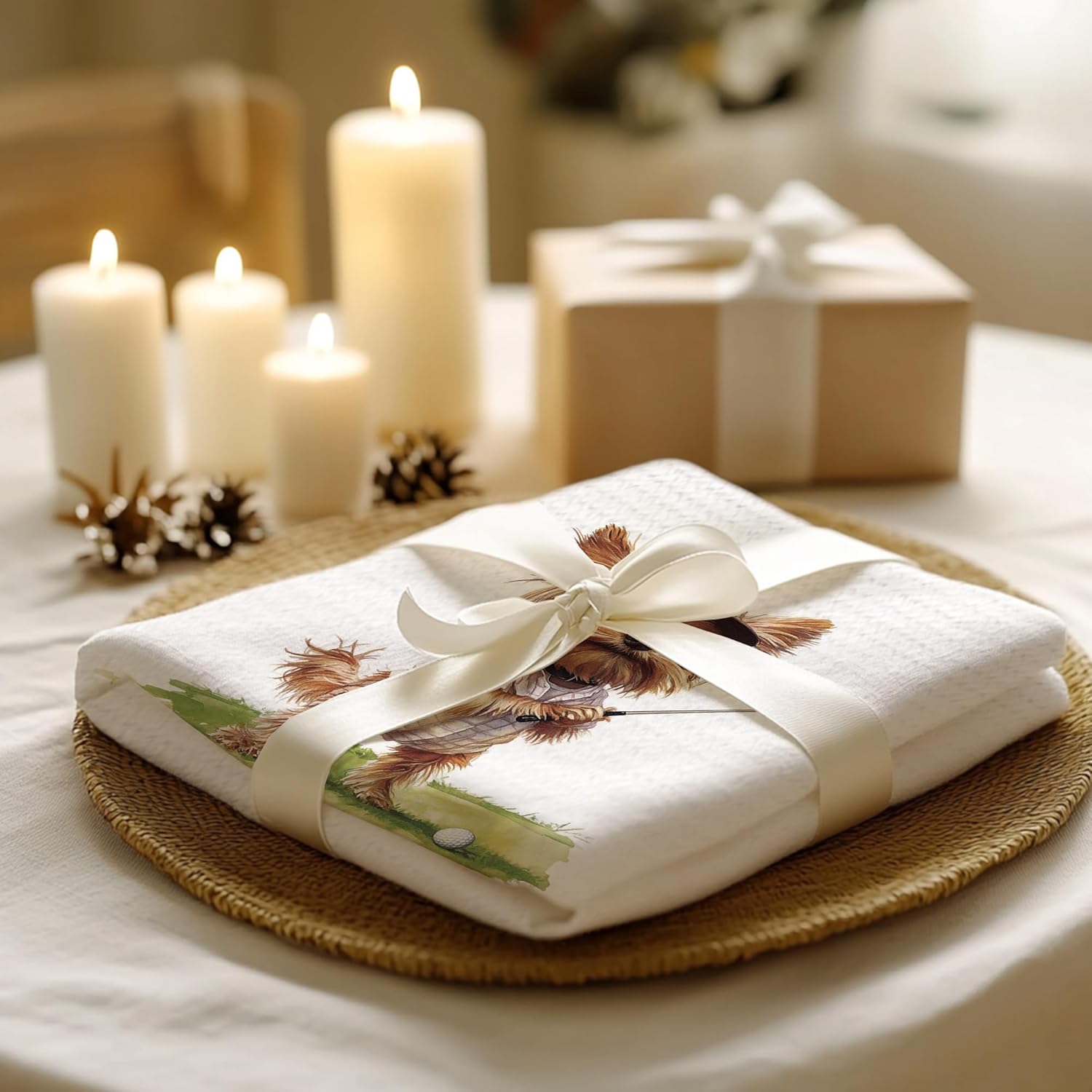 Cabana Bro Funny Golf Yorkshire Terrier Kitchen Towels, Yorkie Gifts Dish Tea Towels for Kitchen Bathroom Decor, Funny Golf Golfer Gifts for Men Women Hand Towel, 16x24 Inch - Image 5