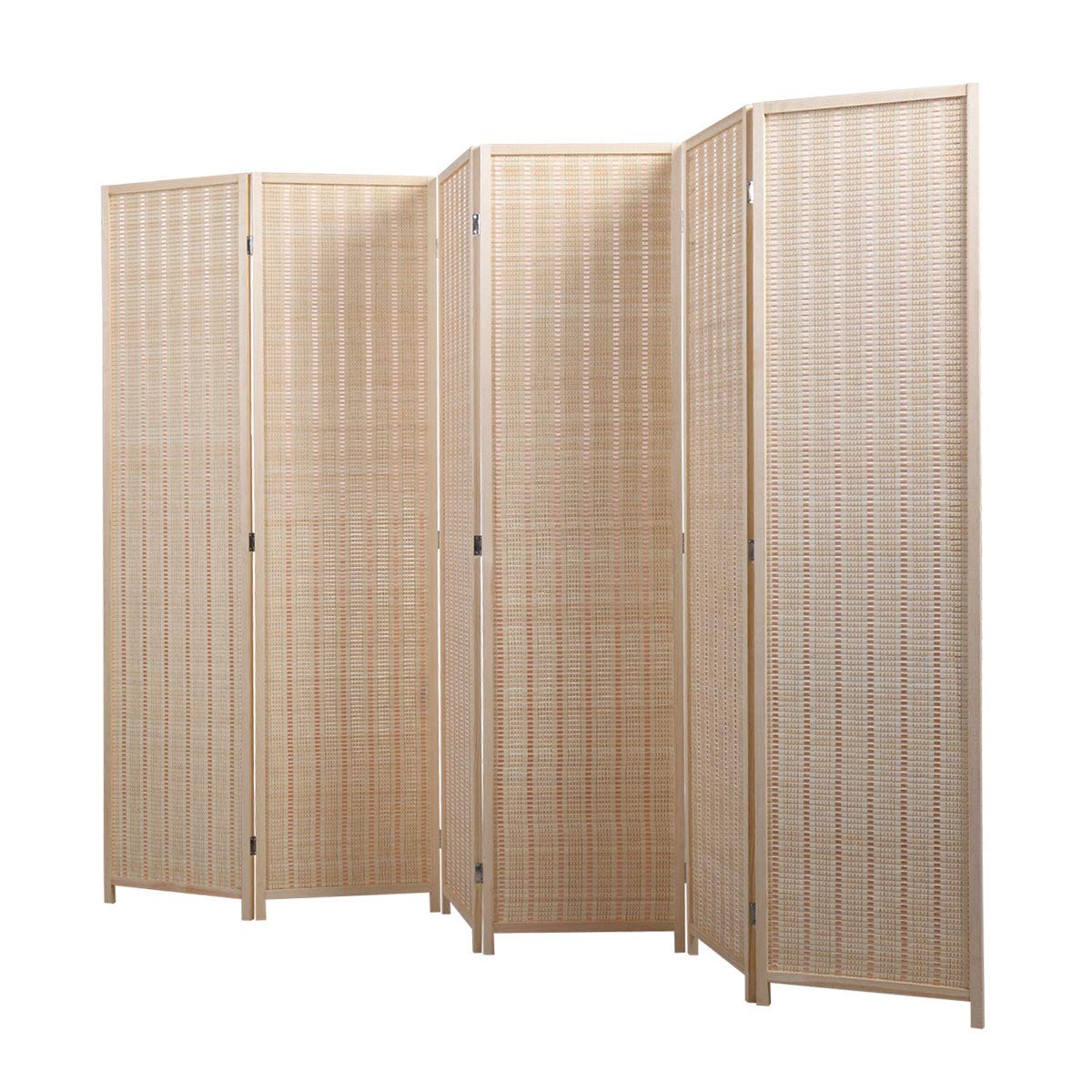 JAXSUNNY 6 Panel Bamboo Room Dividers, Folding Room Divider Privacy Screens, Room Separating