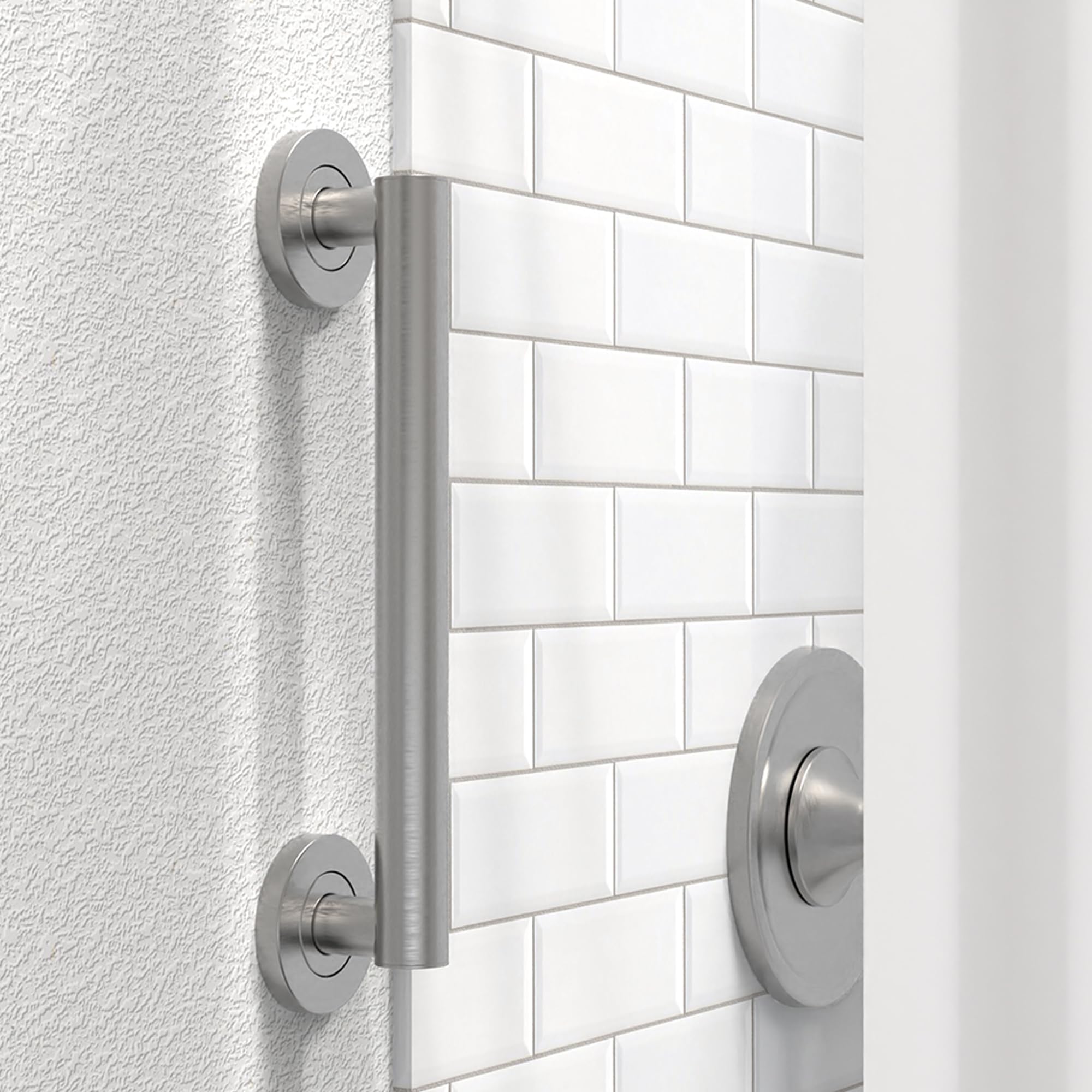 AquaChase ADA Compliant Grab Bar,500lbs Weight Support for Bath Safety (12 inch, Brushed Nickel)