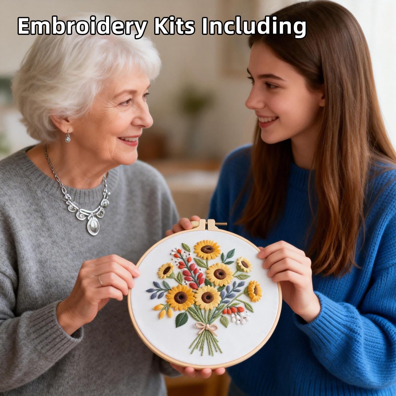 Embroidery Kit for Beginners - Floral Flower Pattern -6 Embroidery Kit for Beginners - Floral Flower Pattern -6