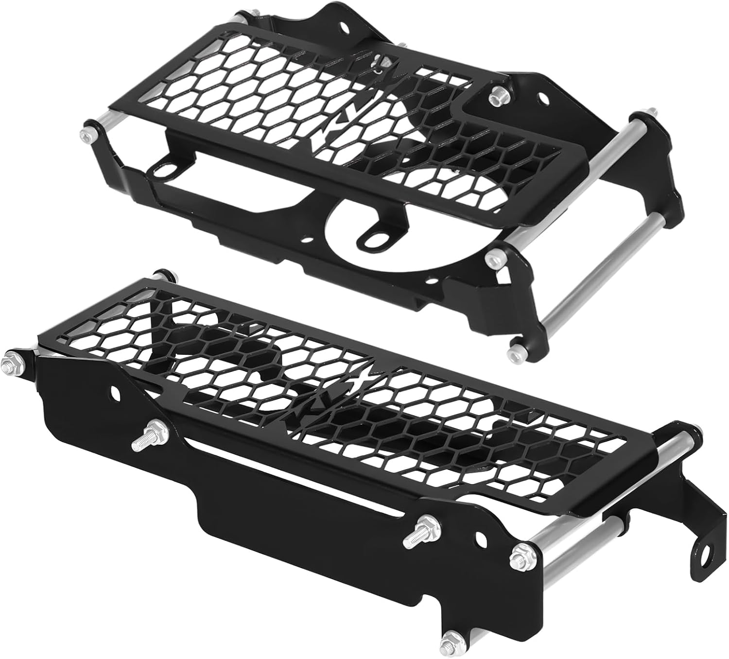 KLX300R Radiator Grille Guard Protector Cover Aluminum Alloy Compatible With KLX300R 2020-2022 (NOT fit KLX300 Super Moto/Dual Sport) CNC Motorcycle Radiator Guard (Black)