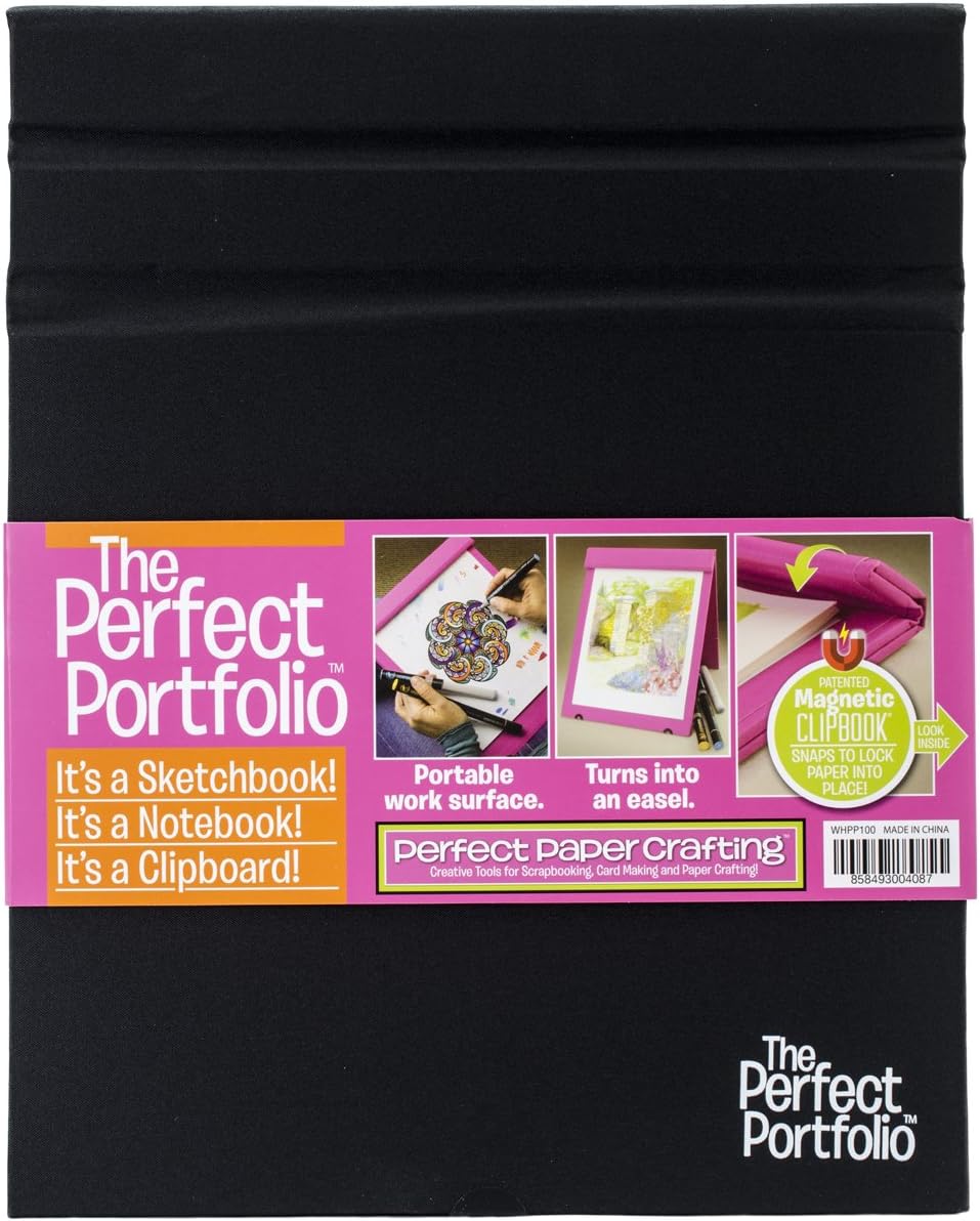 Perfect Paper Crafting The Perfect Portfolio Magnetic Clipbook, Black