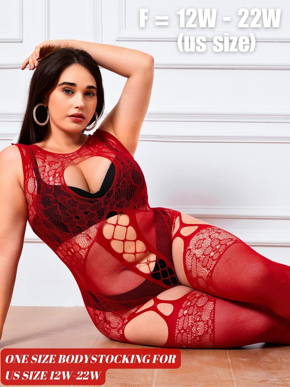 Plus Size Body Stockings For Women Curvy BBW, Exotic Dancer Lingerie Outfits, Full Sexy Fishnet Bodysuit Rave Party - Image 5