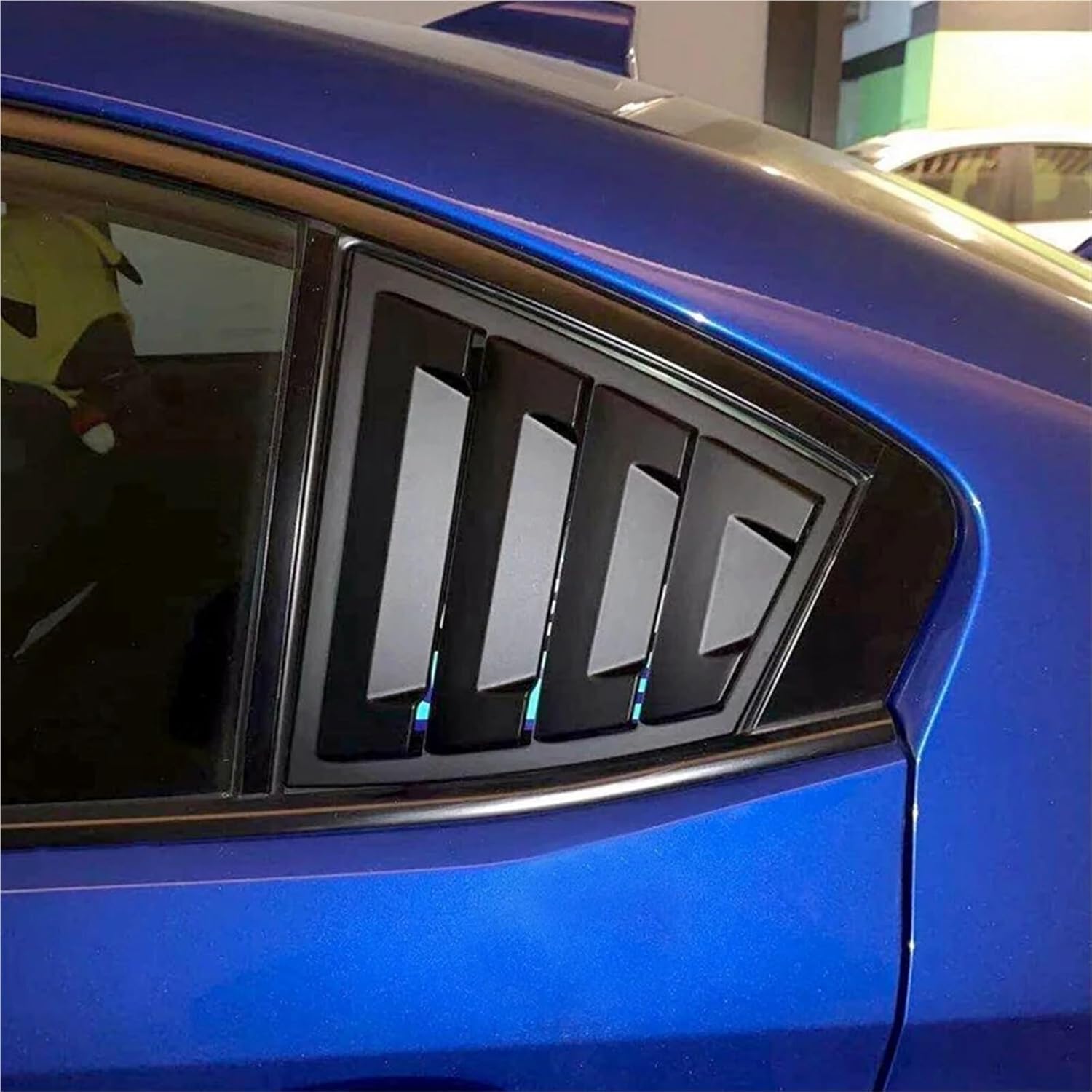 Rear Side Vent Quarter Window Louver Shutter Cover Trim Parts Accessories Compatible with Subaru WRX/WRX STI 2015-2021