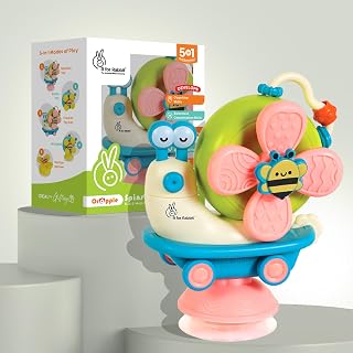 R for Rabbit Orapple Spinster Toy for Baby 5-in-1 Suction Spinner, Rattle, Friction Car, Windmill & Sensory Play | BPA-Fre... Price In India