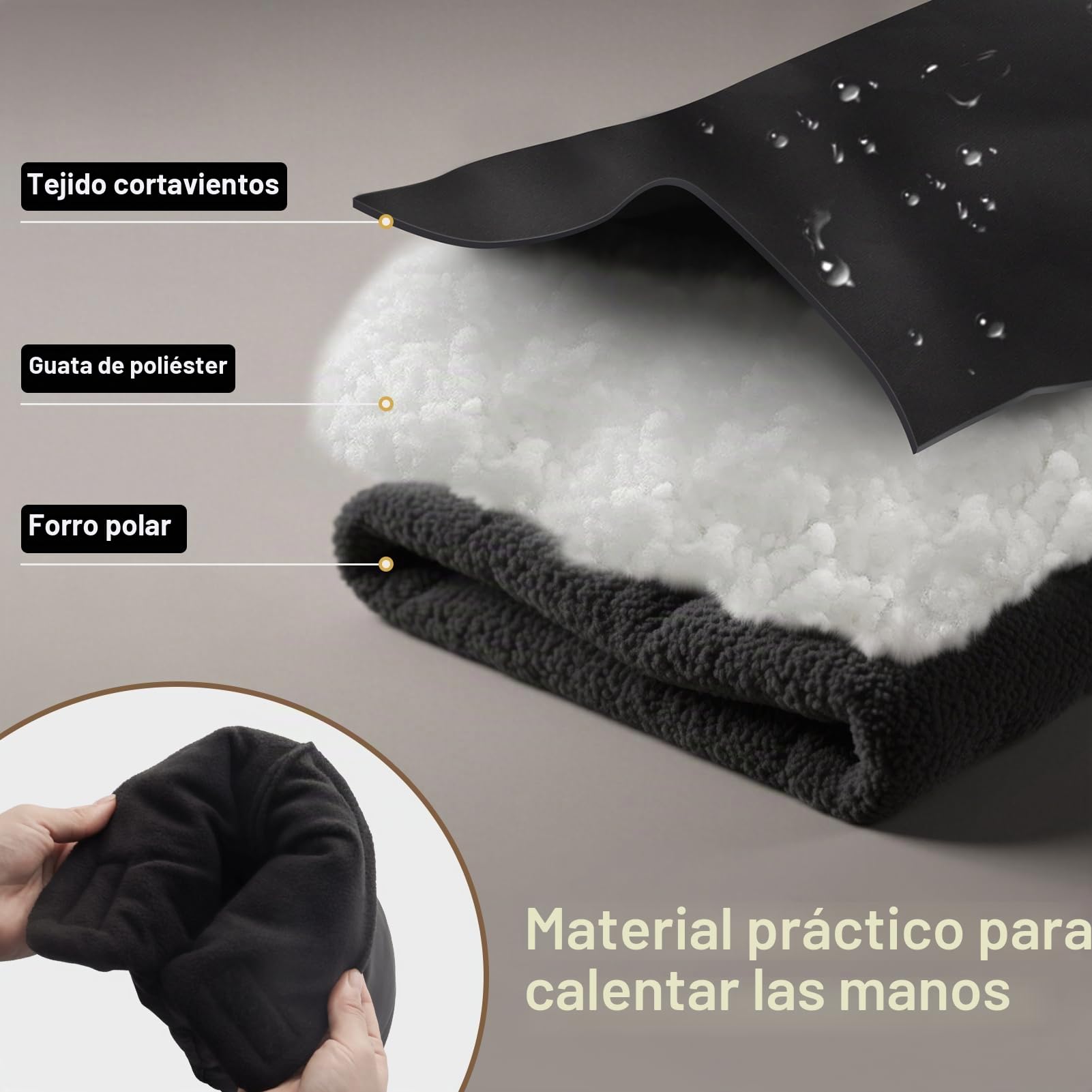 Manoplas para cochecito de bebé, tamaño universal, impermeable, resistente al viento, guantes térmicos para nuevos padres, regalo de invierno