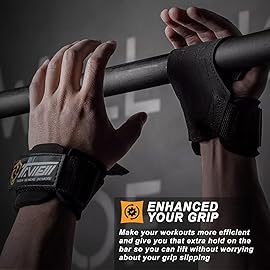 TAVIEW Wrist Straps for Weightlifting for Maximum Grip Support - Lifting Deadlift Strap & Weight Lifting Grips Gloves for Working Out Pull Up Deadlifting & Shrugs