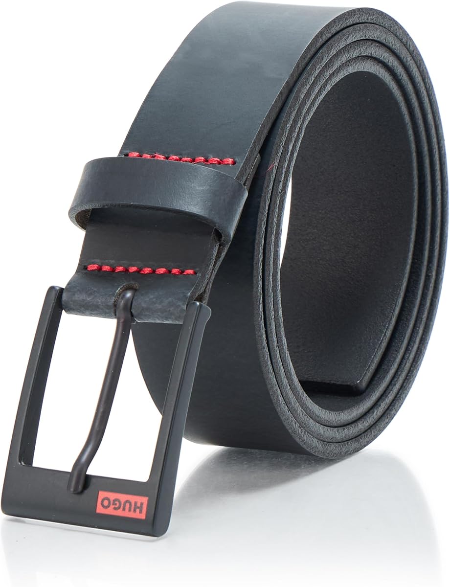 HUGO Men's Gaben Bold Logo Leather Belt