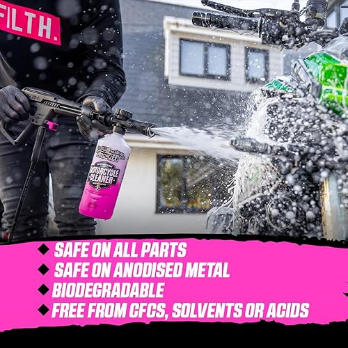 Miniatura 4 de Muc Off 664US Nano-Tech - Limpiador de motocicletas 1 litro acción rápida biodegradable en aerosol de limpieza de motocicletas seguro en todas las