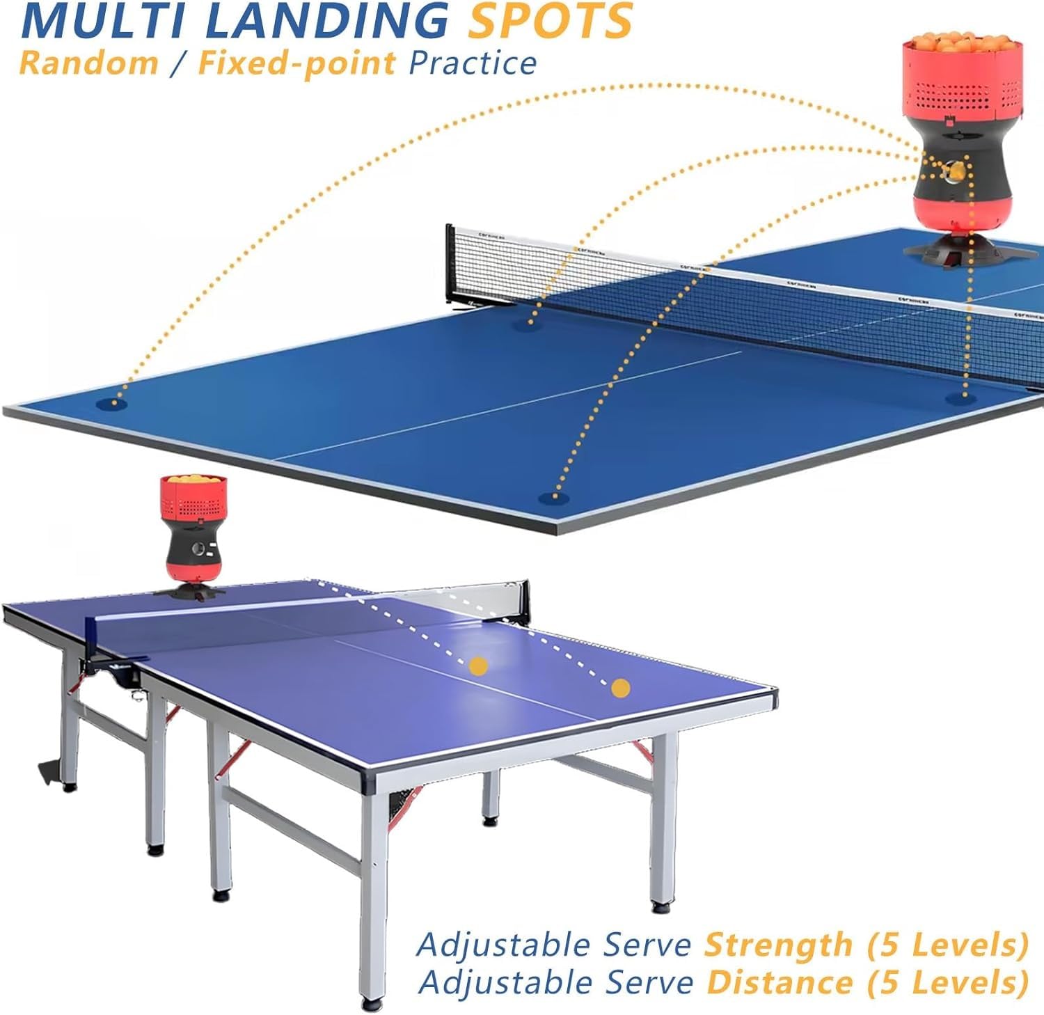 Máquina automática lanzadora pelotas de ping pong, robot tenis de mesa