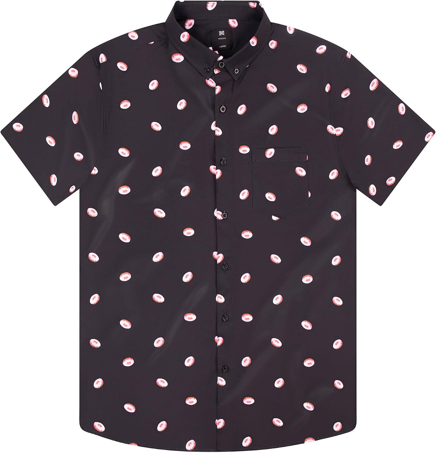 Visive Mens Short Sleeve Button Down Shirts for Mens - Big and Tall Casual Shirt image 4