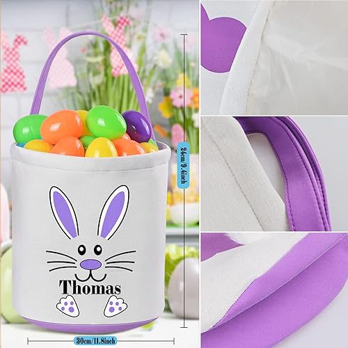 Miniatura 2 de Cesta de Pascua para niños, cestas de Pascua personalizadas para niñas y niños, cestas de Pascua para regalos, bolsas de cesta de Pascua, cesta de