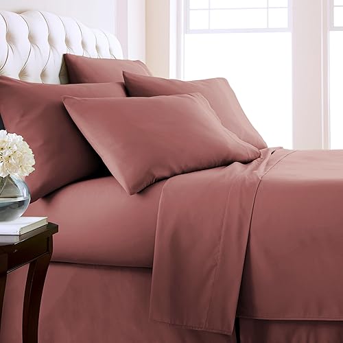 Sábanas tamaño King dividido con bolsillos extra profundos, 7 piezas, juego de sábanas de bolsillo profundo de 21 pulgadas, calidad premium, fácil