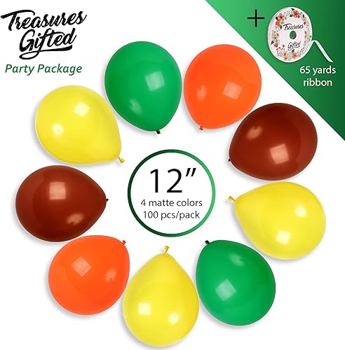 Miniatura 6 de Treasures Gifted Globos de otoño, globos de colores otoñales, globos de color otoño, globos naranjas de 12 pulgadas, globos albaricoque, globos