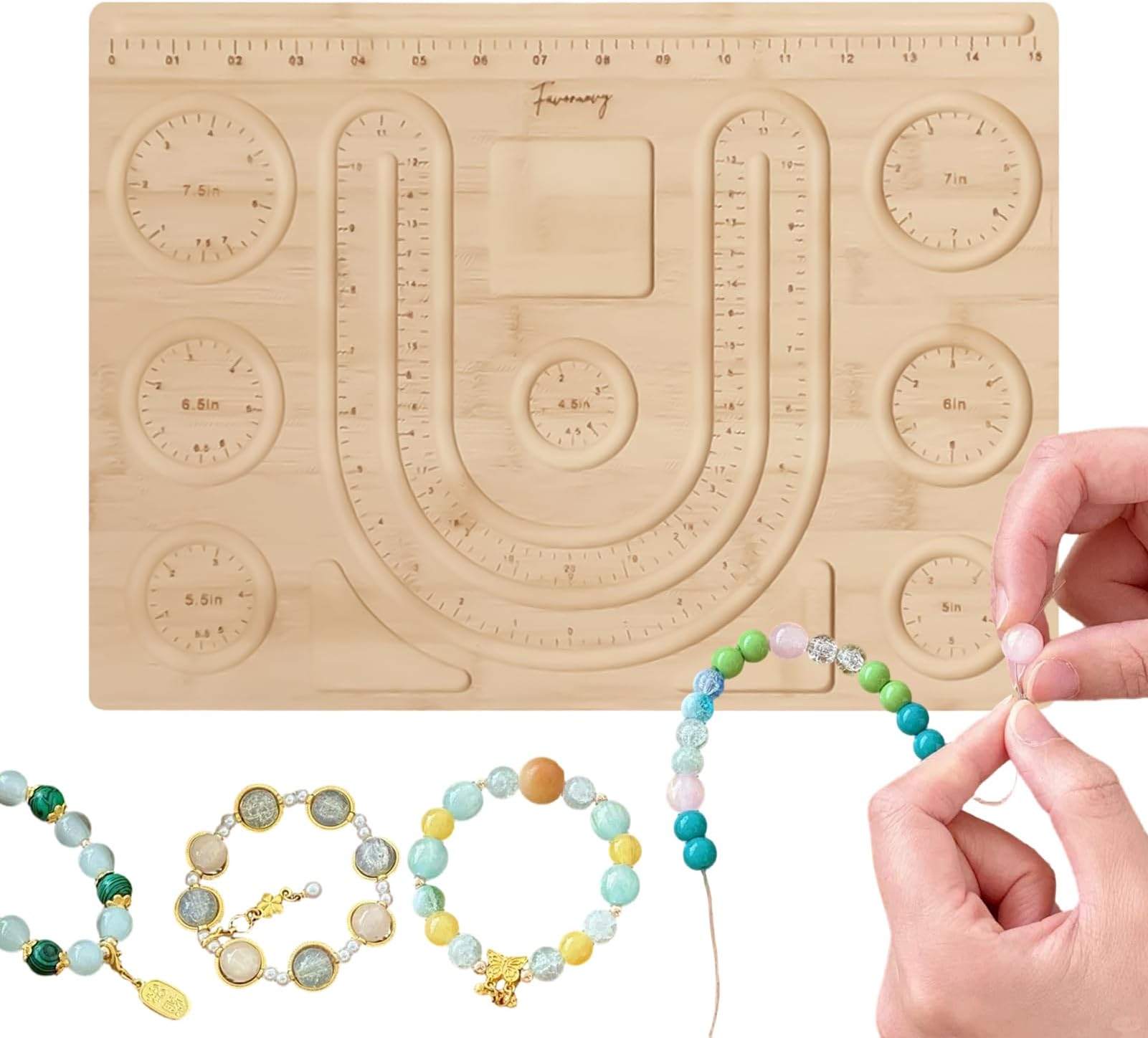 Bead Board for Jewellery Making, Precise Smooth Anti-Scratch Bracelet Sharpener Creative Supplies, Beading Board for Jewellery Making for Women Designers Beginners Profe