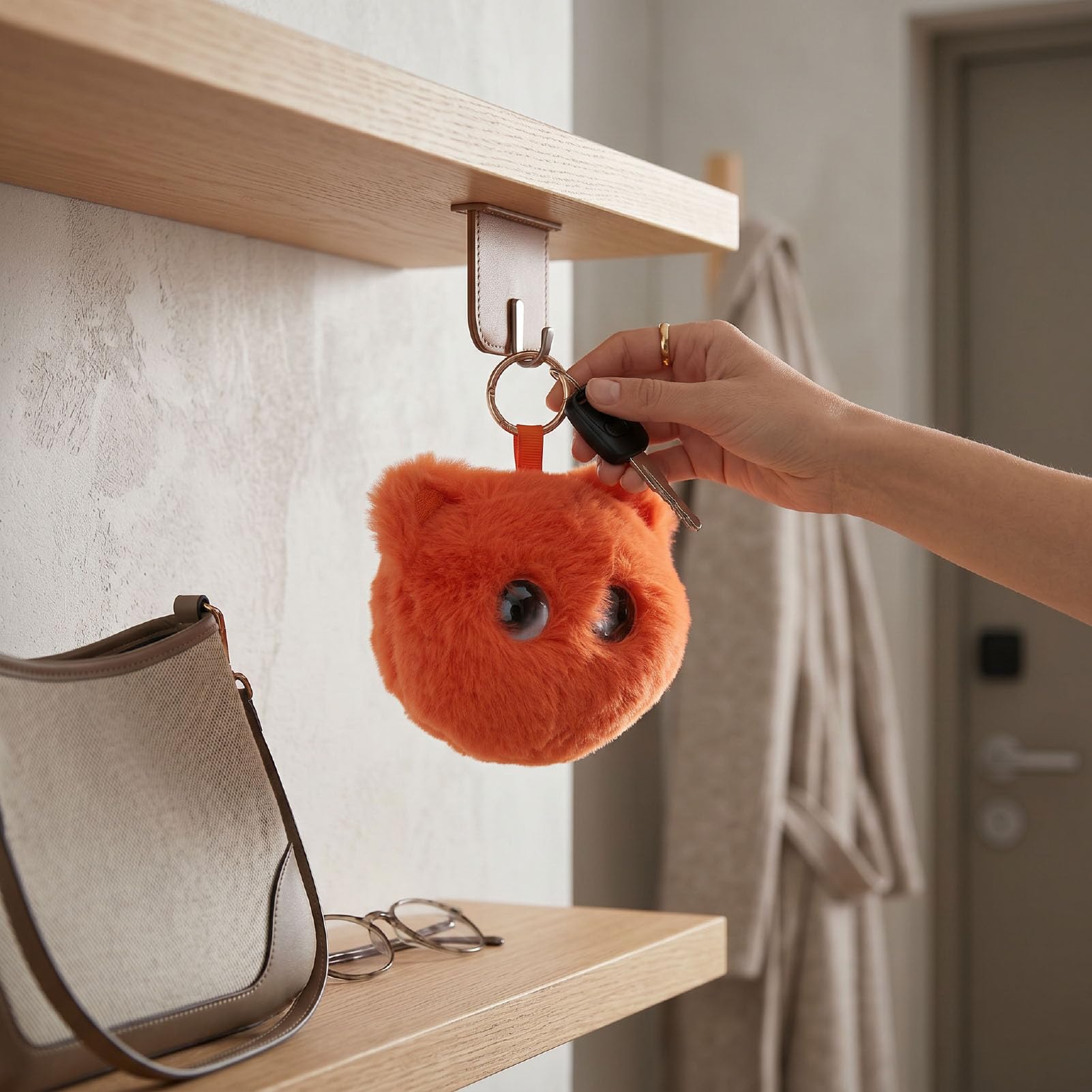 Sxhlseller Peluche de Gato Inteligente con IA, Compañero Parlante Interactivo con Chat Multilingüe, Juego de Roles Adaptativo, Aplicación de Clonación de Voz, Robot con IA de Aprendizaje (Orange)