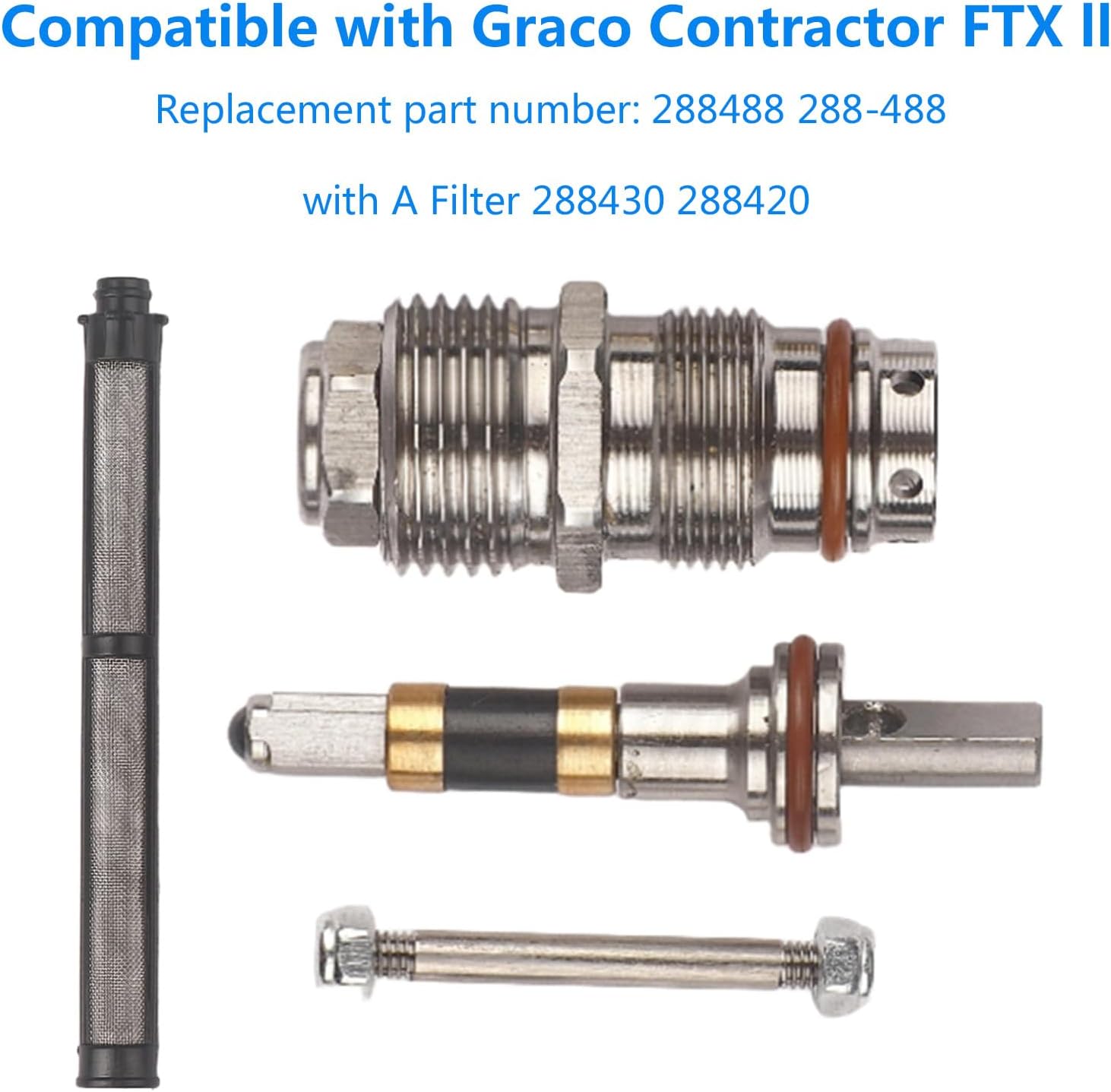2 Sets Spray Gun Repair Kit 288488 288-488 for Graco Airless Spray Gun Contractor & FTx II with A Filter 288430 288420