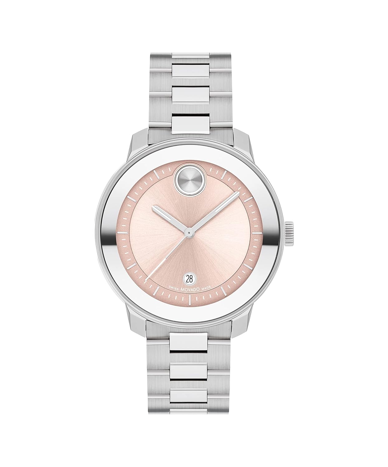 Movado Bold Verso Womens Sport Watch - Swiss Quartz Movement Stainless Steel Link Bracelet - 3 ATM Water