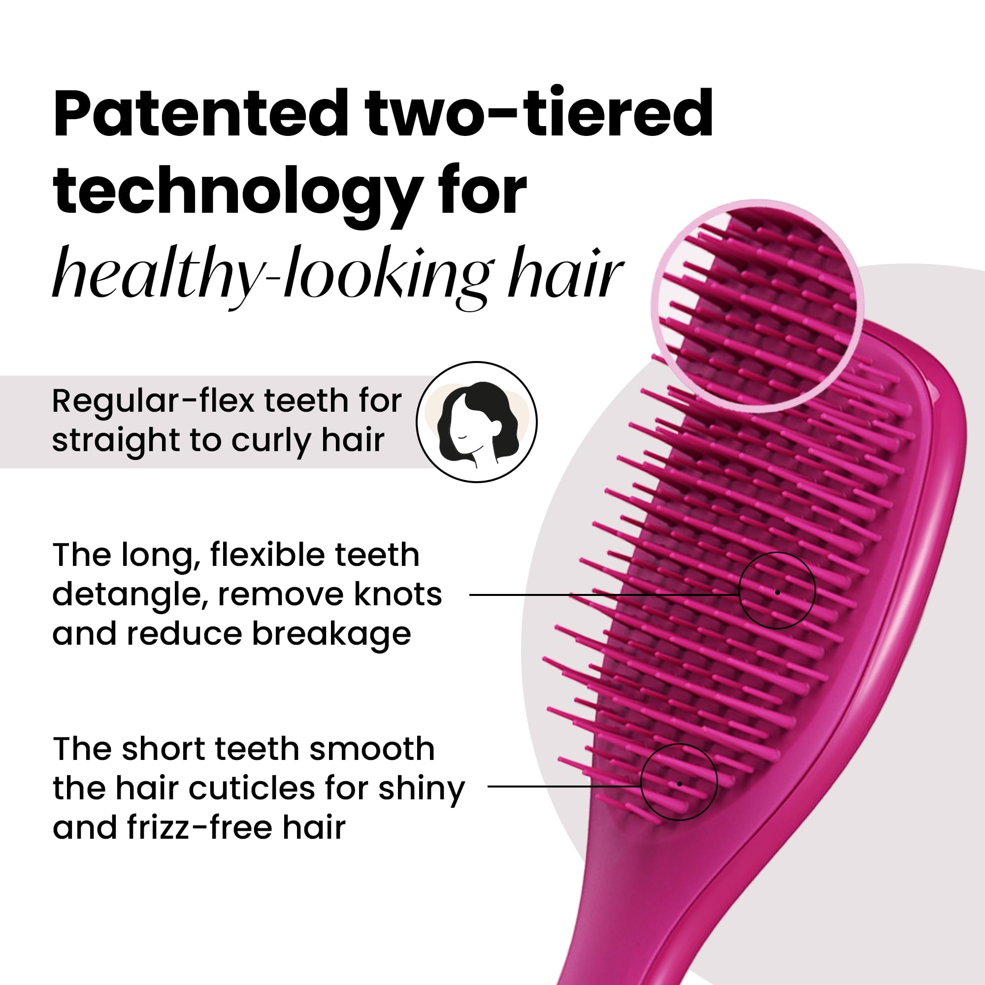 Tangle Teezer Mini Ultimate Detangler, For Wet & Dry Hair, Detangling Brush for All Hair Types - Image 2