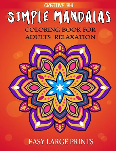 Amazon.com: Simple Mandalas Coloring Book Adults Relaxation: Easy large ...