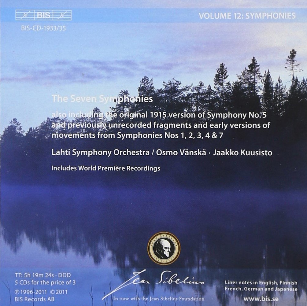 Sibelius Edition: Volume 12 (Symphonies) [Box Set]