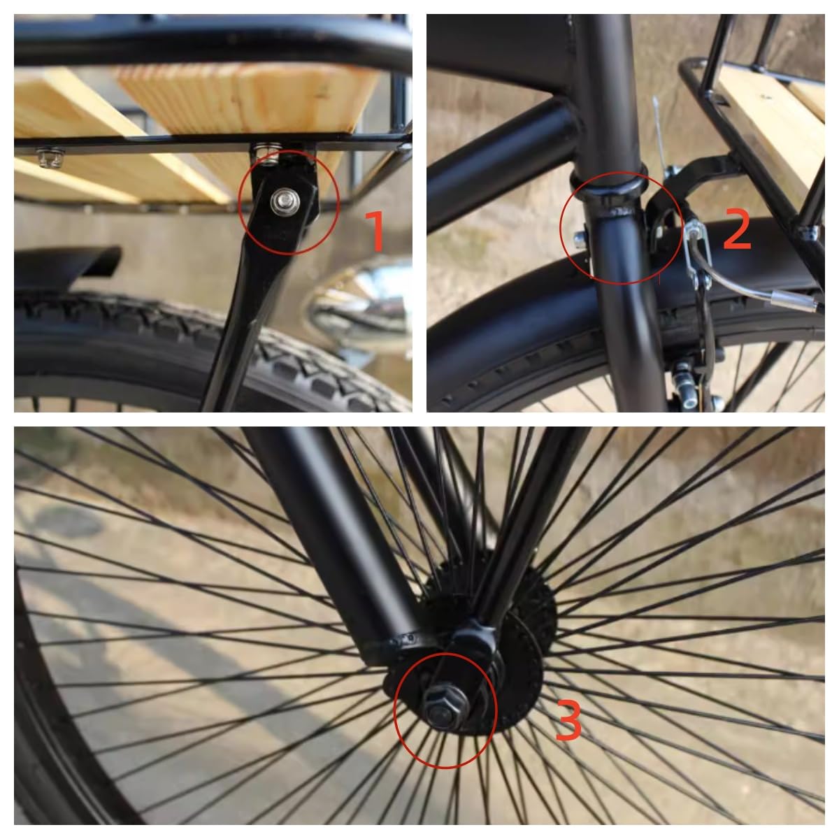 Tenthome Cestello VéLo Portapacchi Anteriore VéLo con Cestino Portabagagli VéLo in Legno Holland Road Bike