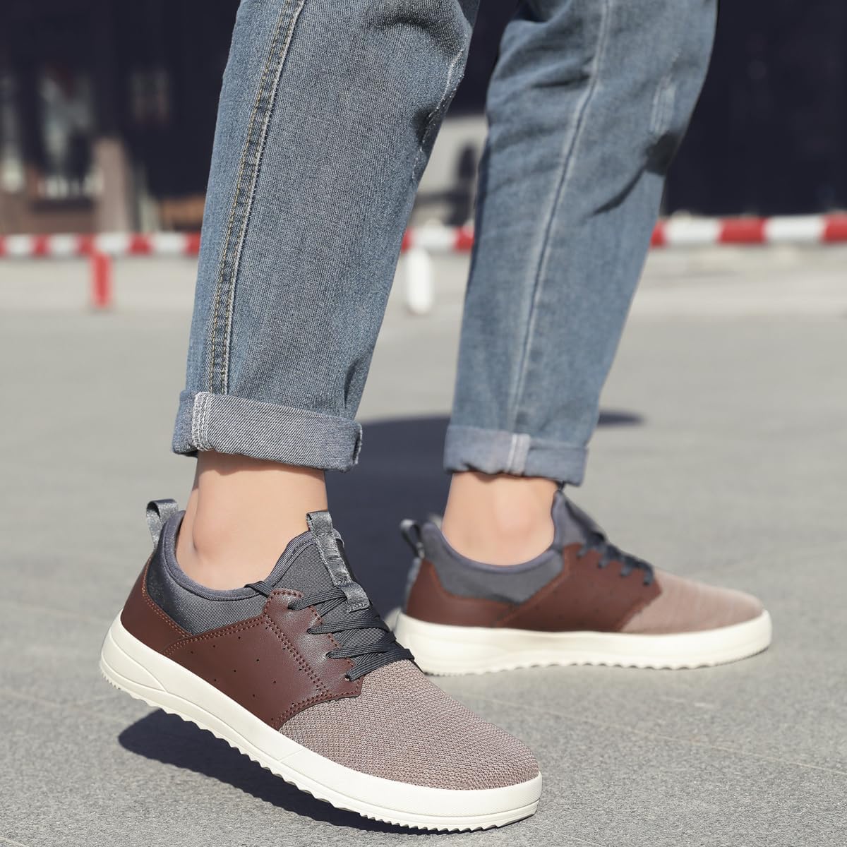 CFVKPT Men's Wide Toe Box Shoes Arch Support Barefoot Dress Sneakers Fashion Comfortable Breathable Casual Shoes - Image 2