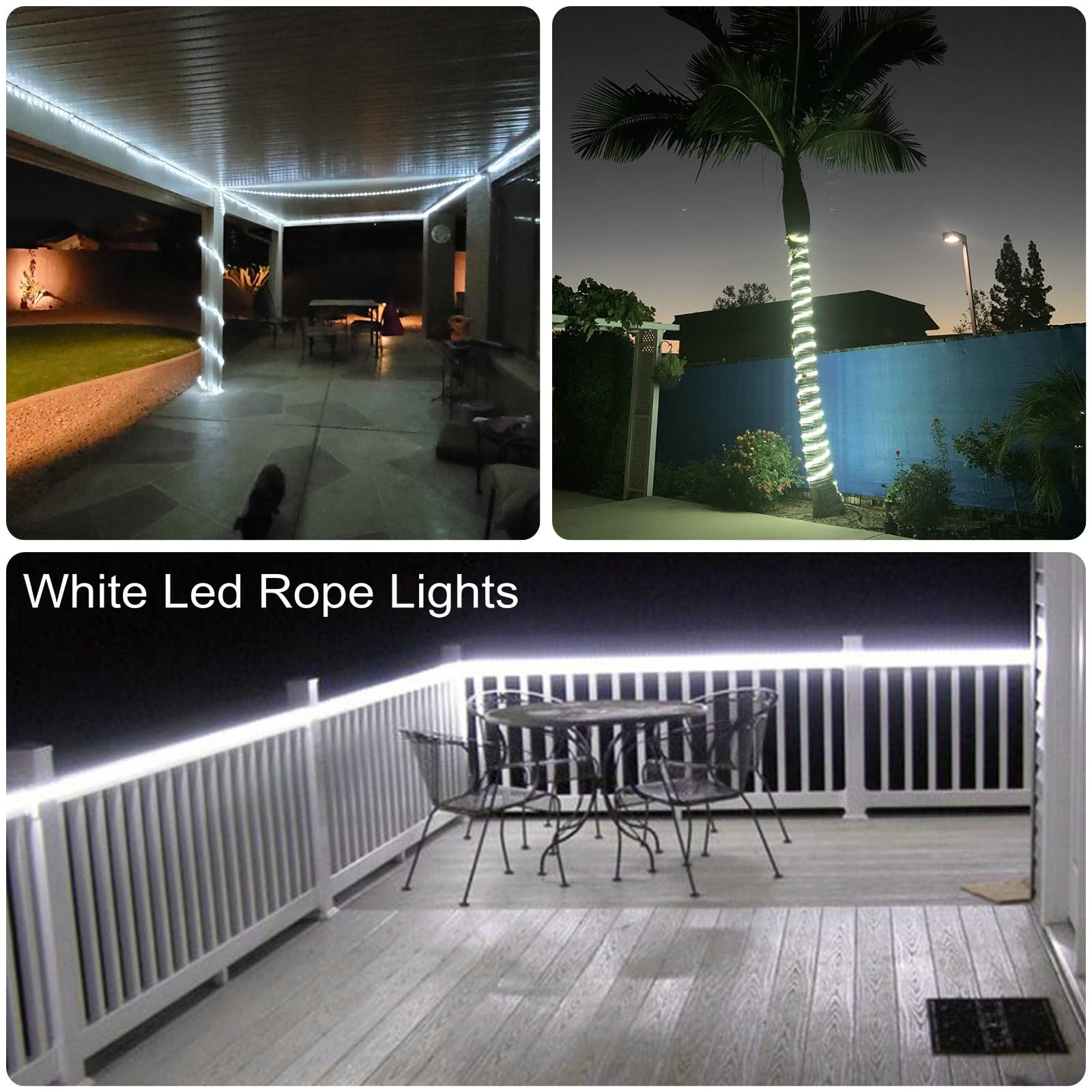 Snapklik.com : FORT 32.8ft White Tube LED Rope Lights - Flexible ...